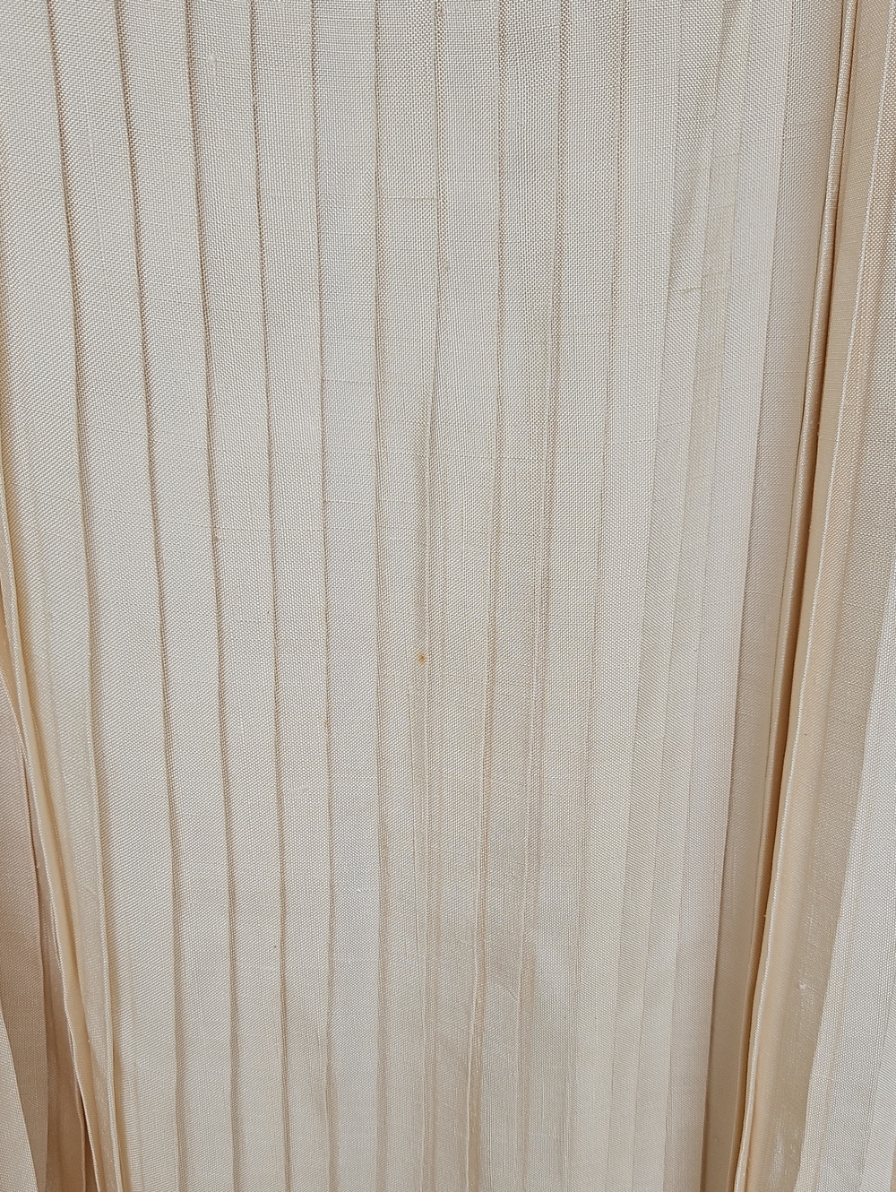 Sèmplice Vintage 100% Silk Pleated Cream Women's Skirt - Classic Midi Style - Picture 5 of 5